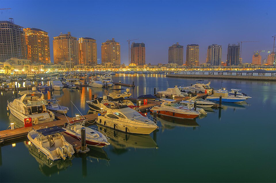 The Pearl marina in The Pearl-Qatar, Doha